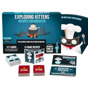 Exploding Kittens Recipes for Disaster The Ultimate Collection With 13 New Ways To Play, 2-5 Players Ages 7+, Adults and Kids Card Game, Great For Family Gatherings, Game Night Exploding Kittens Recipes for Disaster The Ultimate Collection With 13 New Ways To Play, 2-5 Players Ages 7+, Adults and Kids Card Game, Great For Family Gatherings, Game Night