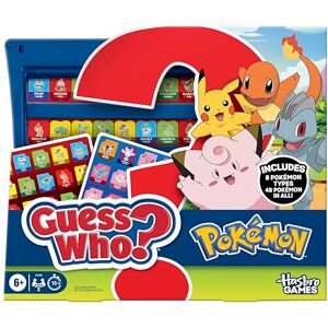 Hasbro Guess Who? Pokémon Edition Game 48 Pokémon Fun Kids Board Games for Families 2 Players 15 Mins. Travel Friendly Ages 6+ Hasbro Guess Who? Pokémon Edition Game 48 Pokémon Fun Kids Board Games for Families 2 Players 15 Mins. Travel Friendly Ages 6+