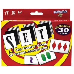 PlayMonster SET Family Card Games Family Visual Perception Game Age 6+ PlayMonster SET Family Card Games Family Visual Perception Game Age 6+