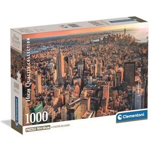Clementoni Jigsaw Puzzle 1000 pieces Collection New York City, Puzzle for Adults 14-99 Years, Compact Box, Made in Italy, 39944 Clementoni Jigsaw Puzzle 1000 pieces Collection New York City, Puzzle for Adults 14-99 Years, Compact Box, Made in Italy, 39944