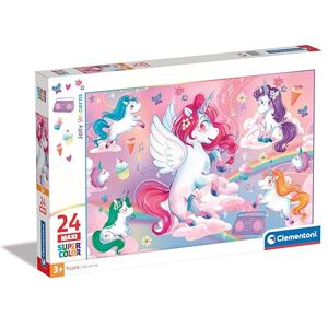 Clementoni Jigsaw Puzzle Jolly Unicorns 24 Maxi Pieces Supercolor Puzzle For Children 3-5 Years, Cartoon, Unicorn, Gift For Boy/Girls, Puzzle For Kids, Made In Italy, 28525 Clementoni Jigsaw Puzzle Jolly Unicorns 24 Maxi Pieces Supercolor Puzzle For Children 3-5 Years, Cartoon, Unicorn, Gift For Boy/Girls, Puzzle For Kids, Made In Italy, 28525