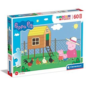 Clementoni 26590 Supercolor Puzzle Peppa Pig 60 Maxi Pieces, Jigsaw Puzzle For Kids Age 4, Puzzle Cartoon, Made In Italy Clementoni 26590 Supercolor Puzzle Peppa Pig 60 Maxi Pieces, Jigsaw Puzzle For Kids Age 4, Puzzle Cartoon, Made In Italy