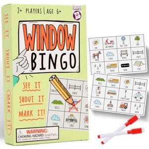 Boxer Gifts Window Bingo Fun Travel Game for Kids & Families, Road Trip Gift, 2+ Players, Ages 6+ Boxer Gifts Window Bingo Fun Travel Game for Kids & Families, Road Trip Gift, 2+ Players, Ages 6+