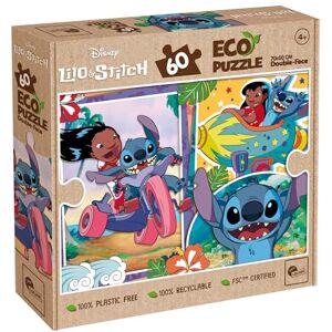 Liscianigiochi Lisciani DISNEY STITCH Puzzle 60 Piece Double Sided Puzzle for Children from 4 years Colouring Back Format 50x70 cm Manual Stitch Activity 100% Recyclable Birthday Gift Idea Liscianigiochi Lisciani DISNEY STITCH Puzzle 60 Piece Double Sided Puzzle for Children from 4 years Colouring Back Format 50x70 cm Manual Stitch Activity 100% Recyclable Birthday Gift Idea