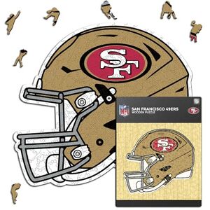 ICONIC PUZZLES San Francisco 49ers Helmet, Wooden Puzzle officially licensed NFL, 100% sustainable, Gift for Adults and Children, size S, 150 Pcs ICONIC PUZZLES San Francisco 49ers Helmet, Wooden Puzzle officially licensed NFL, 100% sustainable, Gift for Adults and Children, size S, 150 Pcs