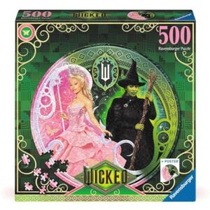 Ravensburger Wicked the Movie Round 500 Piece Jigsaw Puzzle for Adults and Kids, Elphaba and Glinda Design, Ages 10 Years and Up Ravensburger Wicked the Movie Round 500 Piece Jigsaw Puzzle for Adults and Kids, Elphaba and Glinda Design, Ages 10 Years and Up