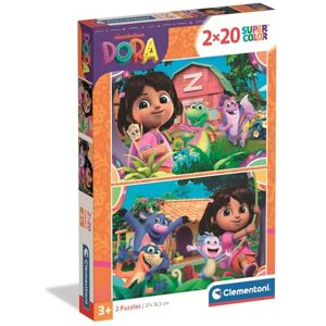 Clementoni Puzzle 40 pieces 2x20, Dora the Explorer, Puzzle for Kids 3+ Years, Made in Italy, 24827 Clementoni Puzzle 40 pieces 2x20, Dora the Explorer, Puzzle for Kids 3+ Years, Made in Italy, 24827