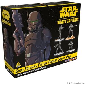 Asmodee Star Wars Shatterpoint : Good Soldiers Follow Orders Squad Pack Miniatures Game Ages 14+ 2 Players 90 Minutes Playing Time Asmodee Star Wars Shatterpoint : Good Soldiers Follow Orders Squad Pack Miniatures Game Ages 14+ 2 Players 90 Minutes Playing Time