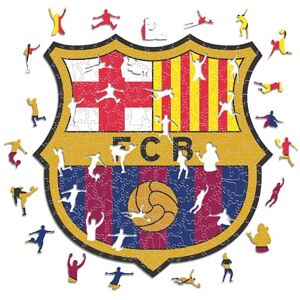 ICONIC PUZZLES Barcelona Logo, 100% eco-sustainable wooden puzzle with official license,Size S, 150 Pcs ICONIC PUZZLES Barcelona Logo, 100% eco-sustainable wooden puzzle with official license,Size S, 150 Pcs