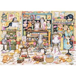 Ravensburger Crazy Cats Mrs Hardwick's Haberdashery 1000 Piece Jigsaw Puzzles for Adults and Kids Age 12 Years Up Ravensburger Crazy Cats Mrs Hardwick's Haberdashery 1000 Piece Jigsaw Puzzles for Adults and Kids Age 12 Years Up