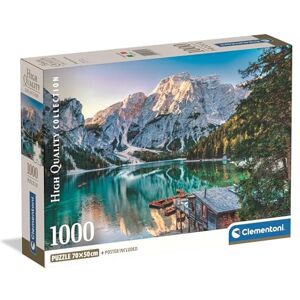 Clementoni Jigsaw Puzzle 1000 Collection Emerald Lake Braies, Puzzle for Adults 14-99 Years, Comapct box, Made in Italy, 39934 Clementoni Jigsaw Puzzle 1000 Collection Emerald Lake Braies, Puzzle for Adults 14-99 Years, Comapct box, Made in Italy, 39934