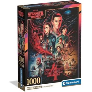 Clementoni Jigsaw Puzzle 1000 pieces, stranger Things Netflix, Puzzle for Adults 14-99 Years, Compact box, Made in Italy, 39980 Clementoni Jigsaw Puzzle 1000 pieces, stranger Things Netflix, Puzzle for Adults 14-99 Years, Compact box, Made in Italy, 39980