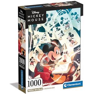 Clementoni Jigsaw Puzzle Disney Mickey Mouse 1000 Pieces Puzzle For Adults 14-99 Years, Poster Included, Gift For Men/Women, Disney, Made In Italy, 39811 Clementoni Jigsaw Puzzle Disney Mickey Mouse 1000 Pieces Puzzle For Adults 14-99 Years, Poster Included, Gift For Men/Women, Disney, Made In Italy, 39811