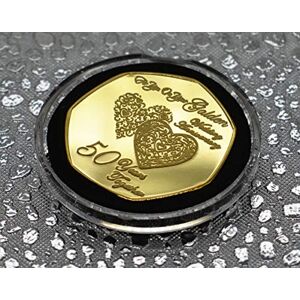 The Commemorative Coin Company 50th GOLDEN WEDDING ANNIVERSARY 24ct Gold Commemorative in capsule. Gift/Present. 50 Years Together The Commemorative Coin Company 50th GOLDEN WEDDING ANNIVERSARY 24ct Gold Commemorative in capsule. Gift/Present. 50 Years Together