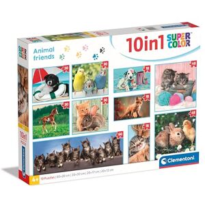 Clementoni Jigsaw Puzzle 10 In 1 Animal Friends (60+2x48+4x30+3x18 Pieces) Supercolor Puzzle For Children 4-6 Years, Realistic, Animals, Gift For Boy/Girls, Puzzle For Kids, Made In Italy, 20283 Clementoni Jigsaw Puzzle 10 In 1 Animal Friends (60+2x48+4x30+3x18 Pieces) Supercolor Puzzle For Children 4-6 Years, Realistic, Animals, Gift For Boy/Girls, Puzzle For Kids, Made In Italy, 20283