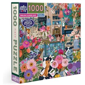 eeBoo 1000 Piece English Flower Shop Jigsaw Puzzle for Adults, 1000 Pieces Cardboard Jigsaw Puzzle Size 23 x 23 inches eeBoo 1000 Piece English Flower Shop Jigsaw Puzzle for Adults, 1000 Pieces Cardboard Jigsaw Puzzle Size 23 x 23 inches