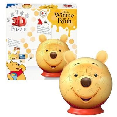 Ravensburger 3D Puzzle Ball Winnie the Pooh Ages 8+, 72 Pieces Ravensburger 3D Puzzle Ball Winnie the Pooh Ages 8+, 72 Pieces