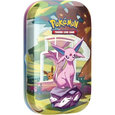Pokémon TCG: Scarlet & Violet—Prismatic Evolutions Mini Tin – Espeon (2 Booster Packs & 1 Coin) Pokémon TCG: Scarlet & Violet—Prismatic Evolutions Mini Tin – Espeon (2 Booster Packs & 1 Coin)