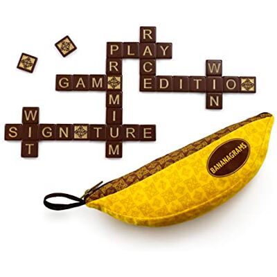 BANANAGRAMS Signature Edition Amazon Exclusive Word Game Ages 7+ 1-8 Players 30 Minutes Playing Time BANANAGRAMS Signature Edition Amazon Exclusive Word Game Ages 7+ 1-8 Players 30 Minutes Playing Time