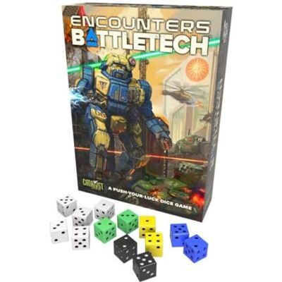 Catalyst Game Labs BattleTech Encounters: BattleTech A push your luck Dice Game 1-8 Players Ages 14+ English Catalyst Game Labs BattleTech Encounters: BattleTech A push your luck Dice Game 1-8 Players Ages 14+ English