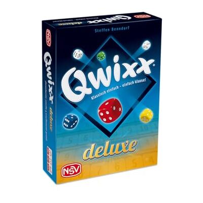 NSV Qwixx Deluxe Dice Game, Wipe-Clean Trays and Pens NSV Qwixx Deluxe Dice Game, Wipe-Clean Trays and Pens