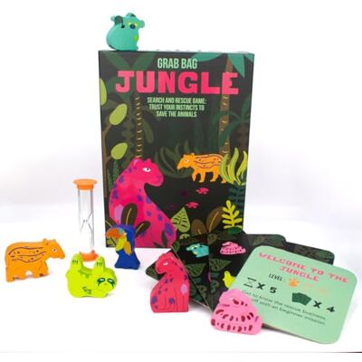 Gibsons Grab Bag Jungle Family Game – Wooden Animal Rescue Challenge for Ages 6+, 1+ Players – 8 Fun Game Modes, 10-Minute Rounds – Fast-Paced Party Game for Kids & Families – Great Gift Idea Gibsons Grab Bag Jungle Family Game – Wooden Animal Rescue Challenge for Ages 6+, 1+ Players – 8 Fun Game Modes, 10-Minute Rounds – Fast-Paced Party Game for Kids & Families – Great Gift Idea