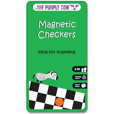 PC The Purple Cow The Purple Cow PC797 Magnetic Game Box for kids and adults Checkers Travel PC The Purple Cow The Purple Cow PC797 Magnetic Game Box for kids and adults Checkers Travel