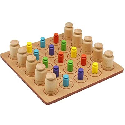 ROO GAMES KLOAK Wooden Strategy Board Games, 2-4 Players, Adults and Age 8+ Hides and traps colour matches; storage bag included for travel; sparks critical thinking; perfect for family game night ROO GAMES KLOAK Wooden Strategy Board Games, 2-4 Players, Adults and Age 8+ Hides and traps colour matches; storage bag included for travel; sparks critical thinking; perfect for family game night