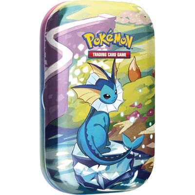 Pokémon TCG: Scarlet & Violet—Prismatic Evolutions Mini Tin – Vaporeon (2 Booster Packs & 1 Coin) Pokémon TCG: Scarlet & Violet—Prismatic Evolutions Mini Tin – Vaporeon (2 Booster Packs & 1 Coin)