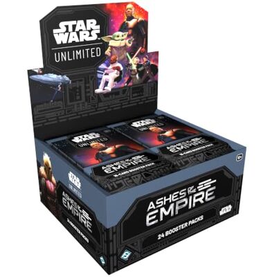 Asmodee Star Wars: Unlimited TCG Ashes of the Empire BOOSTER DISPLAY 24 Booster Packs Trading Card Game Expansion Featuring Battle of Endor Characters, Ages 12+, 2+ Players, 20 Minute Playtime Asmodee Star Wars: Unlimited TCG Ashes of the Empire BOOSTER DISPLAY 24 Booster Packs Trading Card Game Expansion Featuring Battle of Endor Characters, Ages 12+, 2+ Players, 20 Minute Playtime