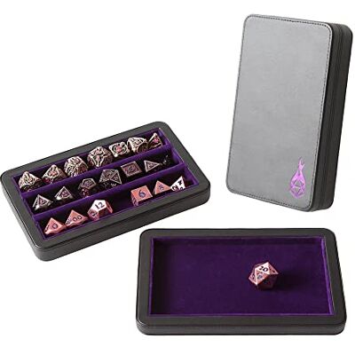Forged Dice Co. The Reliquary 3 Row, Dice Box and Tray Purple Forged Dice Co. The Reliquary 3 Row, Dice Box and Tray Purple
