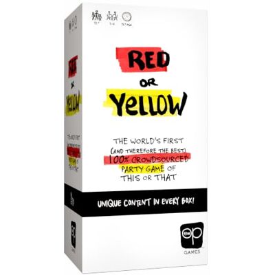 USAopoly Red or Yellow Party Game Fast-Paced Group Fun, 3-8 Players USAopoly Red or Yellow Party Game Fast-Paced Group Fun, 3-8 Players