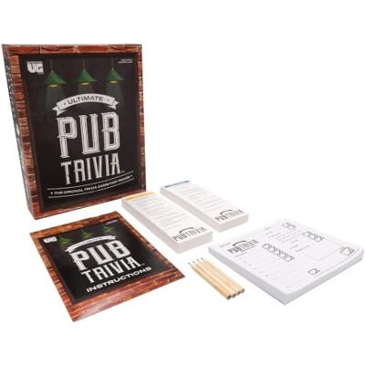 University Games The Ultimate Pub Trivia Game Age 12+, Black University Games The Ultimate Pub Trivia Game Age 12+, Black
