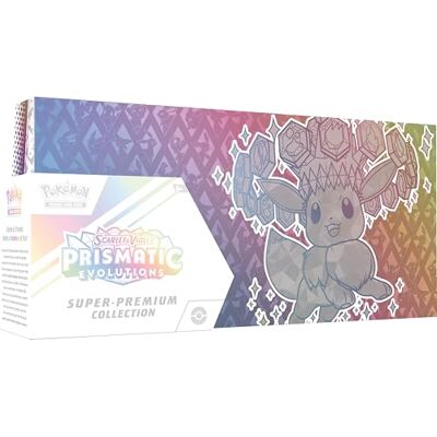 Pokémon TCG: Scarlet & Violet—Prismatic Evolutions Super-Premium Collection (1 Full-Art Foil Promo Card, a Fuzzy Eevee Deck Box & 15 Booster Packs) Pokémon TCG: Scarlet & Violet—Prismatic Evolutions Super-Premium Collection (1 Full-Art Foil Promo Card, a Fuzzy Eevee Deck Box & 15 Booster Packs)