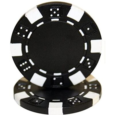 Brybelly 50 Black Clay Composite Striped Dice 11.5 Gram Poker Chips Brybelly 50 Black Clay Composite Striped Dice 11.5 Gram Poker Chips