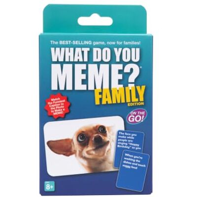 WHAT DO YOU MEME? Family Edition Travel Game – Portable Meme Card Game for Kids, Teens & Adults WHAT DO YOU MEME? Family Edition Travel Game – Portable Meme Card Game for Kids, Teens & Adults