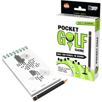 Goliath Pocket Golf Portable Roll & Write Travel Game Solo or 2 Player Travel Game, Screen-Free Fun Games, 3 Unique 18-Hole Courses Goliath Pocket Golf Portable Roll & Write Travel Game Solo or 2 Player Travel Game, Screen-Free Fun Games, 3 Unique 18-Hole Courses