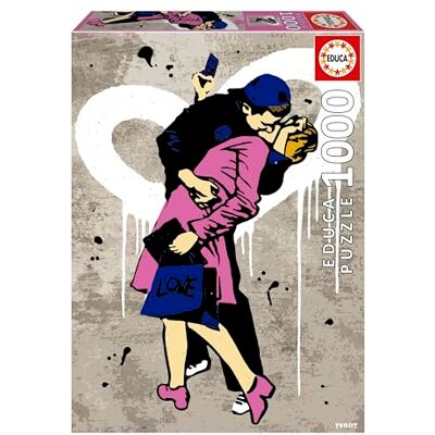 Educa 1000 Piece Jigsaw Puzzle for Adults The Kiss by TV Boy Urban Street Art Official TV Boy Licensed Design Adults Ages 14+ (20180) Educa 1000 Piece Jigsaw Puzzle for Adults The Kiss by TV Boy Urban Street Art Official TV Boy Licensed Design Adults Ages 14+ (20180)