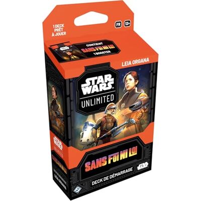 Asmodee FFG Star Wars: Unlimited without Faith Ni Law Leia Organa Starter Deck Trading Card Game Exclusive Cards Ages 12+ 2+ Players French Version Asmodee FFG Star Wars: Unlimited without Faith Ni Law Leia Organa Starter Deck Trading Card Game Exclusive Cards Ages 12+ 2+ Players French Version