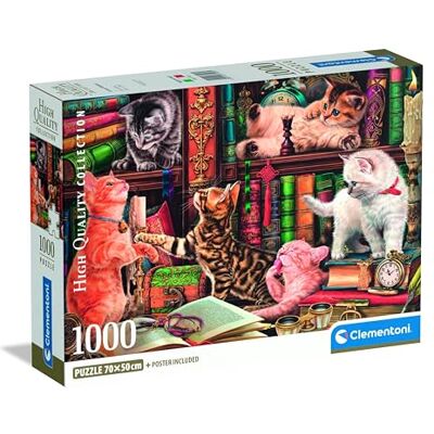 Clementoni Curious Whiskers 1000 Piece Puzzle 14 Years & + Relaxing Board Game Illustrated Cat Concentration Gift Idea Clementoni Curious Whiskers 1000 Piece Puzzle 14 Years & + Relaxing Board Game Illustrated Cat Concentration Gift Idea