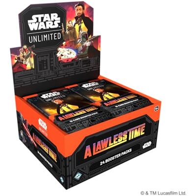 Asmodee Star Wars: Unlimited TCG A Lawless Time BOOSTER DISPLAY 24-Packs Featuring Rare, Legendary & Hyperspace Foil Cards, Fast-Paced Trading Card Game, Ages 12+, 2+ Players, 20 Minute Playtime Asmodee Star Wars: Unlimited TCG A Lawless Time BOOSTER DISPLAY 24-Packs Featuring Rare, Legendary & Hyperspace Foil Cards, Fast-Paced Trading Card Game, Ages 12+, 2+ Players, 20 Minute Playtime