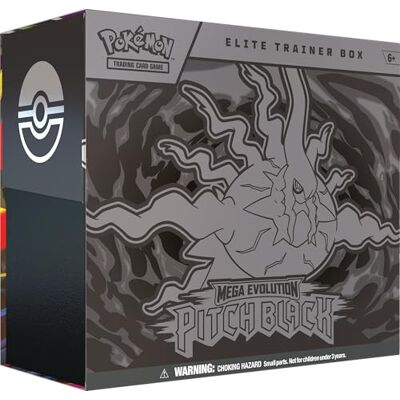 Pokémon TCG: Mega Evolution—Pitch Black Elite Trainer Box (1 Full-Art Promo Card, 9 Booster Packs & Premium Accessories) Pokémon TCG: Mega Evolution—Pitch Black Elite Trainer Box (1 Full-Art Promo Card, 9 Booster Packs & Premium Accessories)
