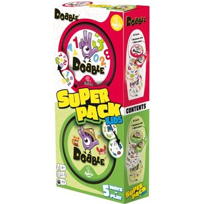 Asmodee Dobble Super Pack Kids - Family Card Game - Ages 4+ 2-5 Players Asmodee Dobble Super Pack Kids - Family Card Game - Ages 4+ 2-5 Players