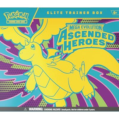 Pokémon TCG: Mega Evolution—Ascended Heroes Elite Trainer Box (1 Full-Art Promo Card, 9 Booster Packs & Premium Accessories) Pokémon TCG: Mega Evolution—Ascended Heroes Elite Trainer Box (1 Full-Art Promo Card, 9 Booster Packs & Premium Accessories)