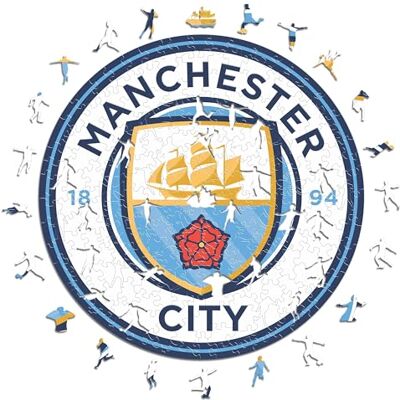 Iconic Man City FC - Logo - Wooden Puzzle L - Football Fan Gift Iconic Man City FC - Logo - Wooden Puzzle L - Football Fan Gift