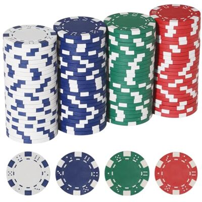 LUOBAO Poker Chips for Card Board Game 4 Colors,11.5 Gram (25 Green,25 Blue,25 red,25 White) LUOBAO Poker Chips for Card Board Game 4 Colors,11.5 Gram (25 Green,25 Blue,25 red,25 White)