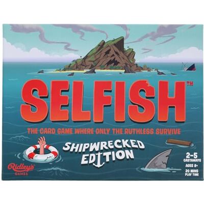 Ridley's Selfish: Shipwrecked Edition Strategy Card Game Ages 8+ 2-5 Players 20+ Minutes Playing Time Ridley's Selfish: Shipwrecked Edition Strategy Card Game Ages 8+ 2-5 Players 20+ Minutes Playing Time