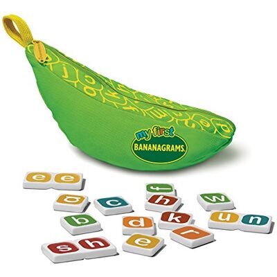 BANANAGRAMS , My First, Word Game, Ages 4+, 2-8 Players, 15 Minutes Playing Time, Multicolor BANANAGRAMS , My First, Word Game, Ages 4+, 2-8 Players, 15 Minutes Playing Time, Multicolor