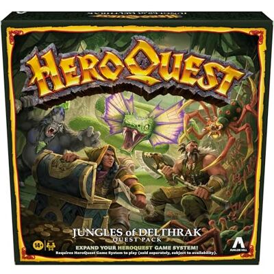 Avalon Hill HeroQuest Jungles of Delthrak Quest Pack, Requires HeroQuest Game System to Play, Roleplaying Games English Version Avalon Hill HeroQuest Jungles of Delthrak Quest Pack, Requires HeroQuest Game System to Play, Roleplaying Games English Version