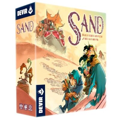DEVIR Thames & Kosmos Sand, Strategy Board Game, Family Games for Games Night, Pick-Up-and-Deliver Board Game for Adults and Kids, For 1-4 Players, Suitable for Ages 14+ DEVIR Thames & Kosmos Sand, Strategy Board Game, Family Games for Games Night, Pick-Up-and-Deliver Board Game for Adults and Kids, For 1-4 Players, Suitable for Ages 14+